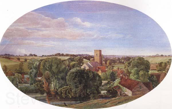 Anthony Frederick Augustus Sandys A Panoramic View of Hunworth (mk46)